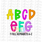Bright Colors Alpha - Alpha Pack - Alphabet Clipart - Instant Download  - Alpha Pack