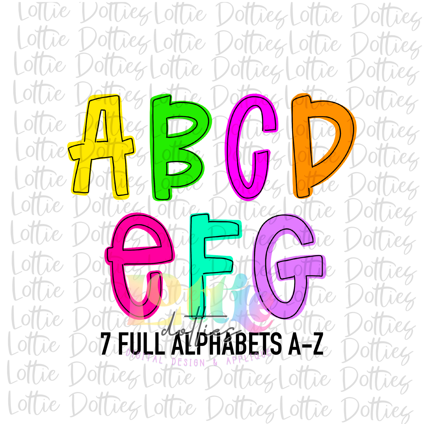 Bright Colors Alpha - Alpha Pack - Alphabet Clipart - Instant Download  - Alpha Pack