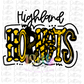 Highland Hornets PNG -  Hornets   -  Sublimation Design - Digital Download