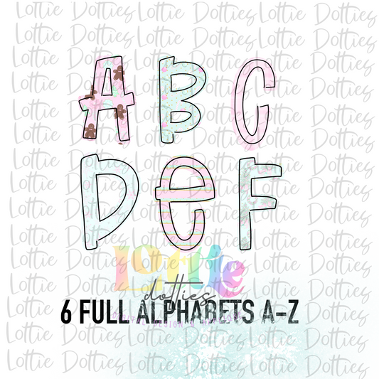 Gingerbread Alphabet - Alpha Pack - Alphabet Clipart - Instant Download  - Girl Alpha Pack