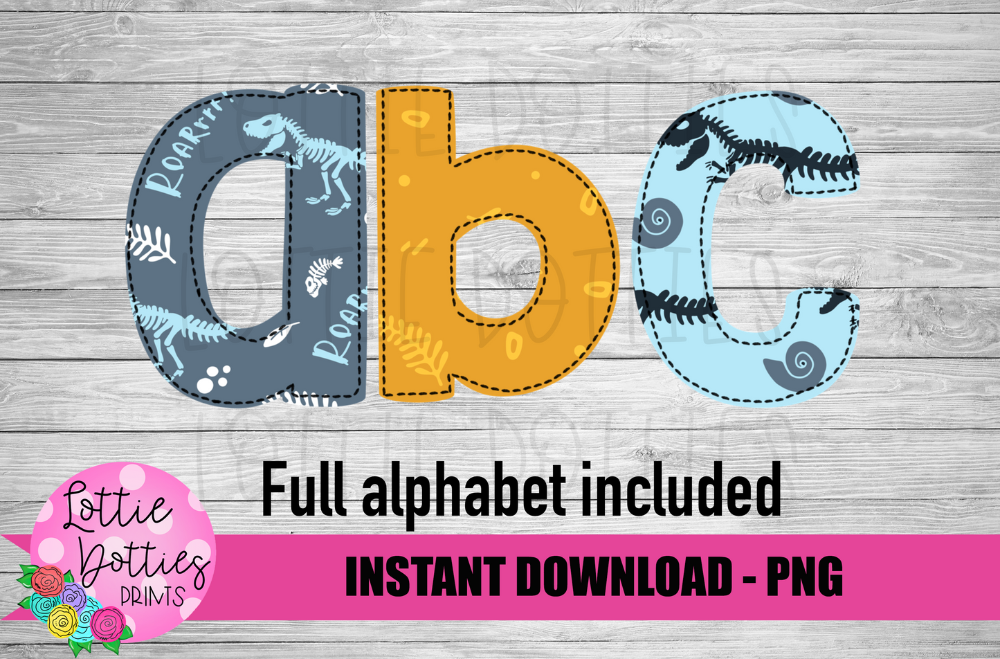 Dino Faux Applique Alphabet - Alpha Pack - Alphabet Clipart - Instant Download - Dinosaur - Boy Alpha Pack