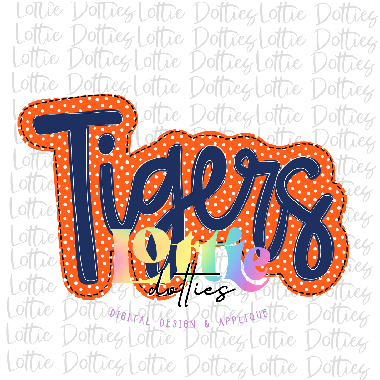 Tigers PNG - Tigers sublimation design - Digital Download - Orange and Navy