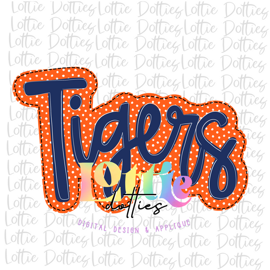 Tigers PNG - Tigers sublimation design - Digital Download - Orange and Navy
