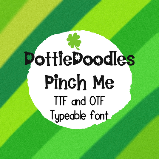 DottieDoodles Pinch Me Font - Handwritten Font- true type font - otf and ttf - type able font