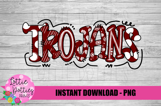 Trojans PNG - Trojans sublimation design - Digital Download