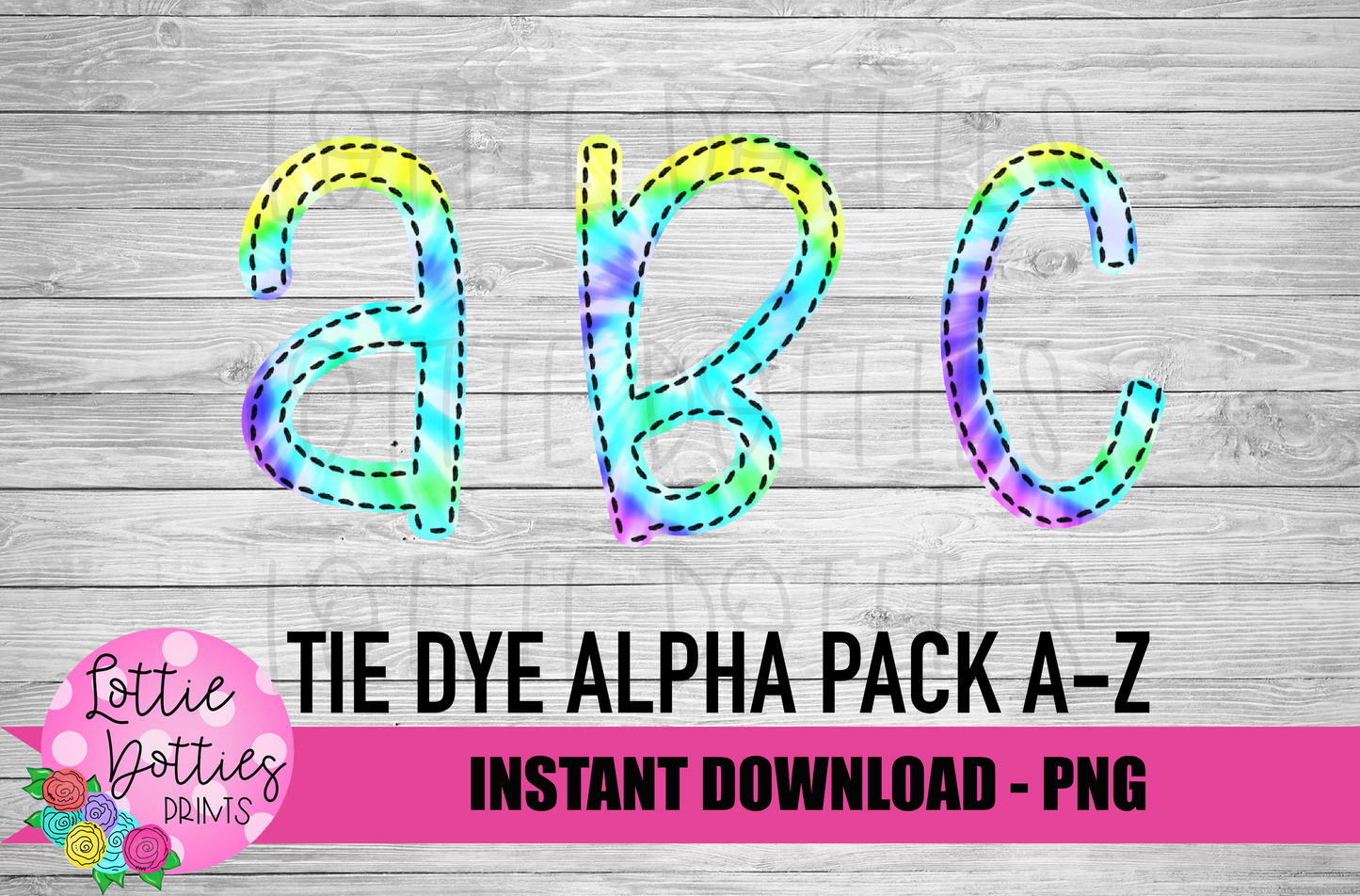 Tie Dye Alphabet - Alpha Pack - Alphabet Clipart - Instant Download - Patriotic