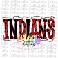 Indians PNG - Black and Red -  Indians sublimation design - Digital Download