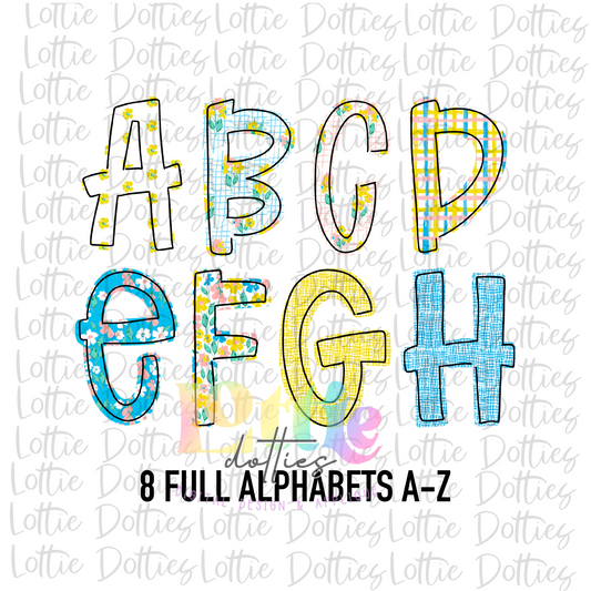 Spring Poppies Alpha - Alpha Pack - Alphabet Clipart - Instant Download  - Alpha Pack