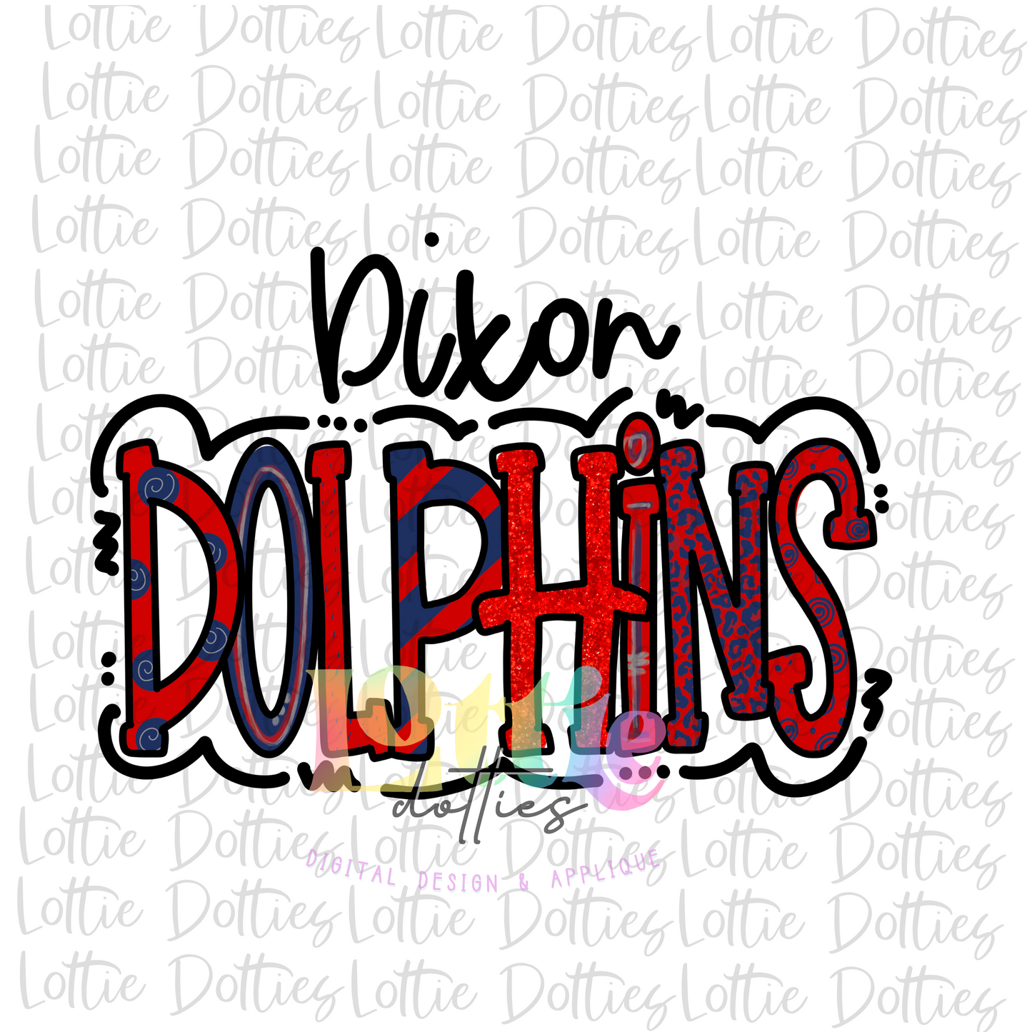 Dolphins - Dixon - PNG   - Instant Download - Digital Download - Sublimation Design