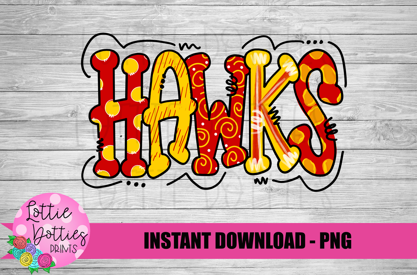 Hawks Png - Mascot  Sublimation Design - Digital Download