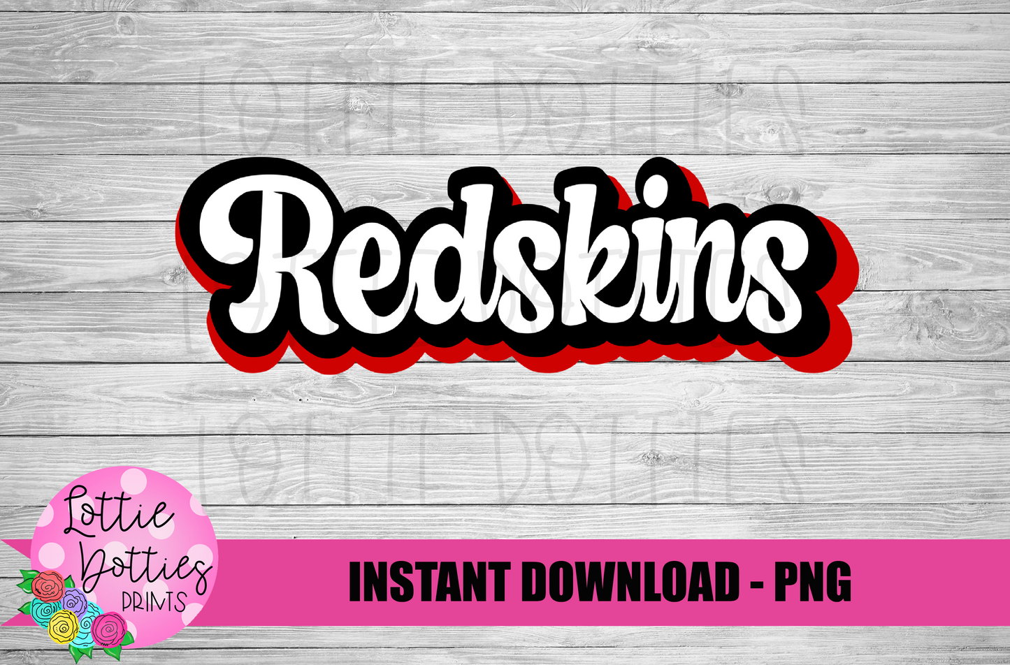 Redskins PNG - Sublimation - Digital Design