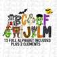 Monster Mash Alphabet - Halloween Alpha Pack - Alphabet Clipart - Instant Download  - Boy Alpha Pack