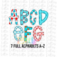 Blue Christmas Alpha Pack - Alphabet Clipart - Instant Download  - Alpha Pack