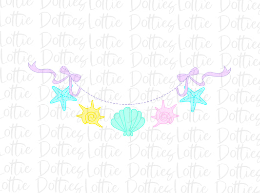 Summer monogram frame Png - seashell clipart - summer design - Instant Download