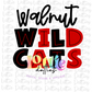 Walnut Wildcats  PNG - Wildcats -  sublimation design - Digital Download - Black and Red