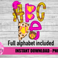 Softball Alphabet - Alpha Pack - Alphabet Clipart - Instant Download  - Alpha Pack