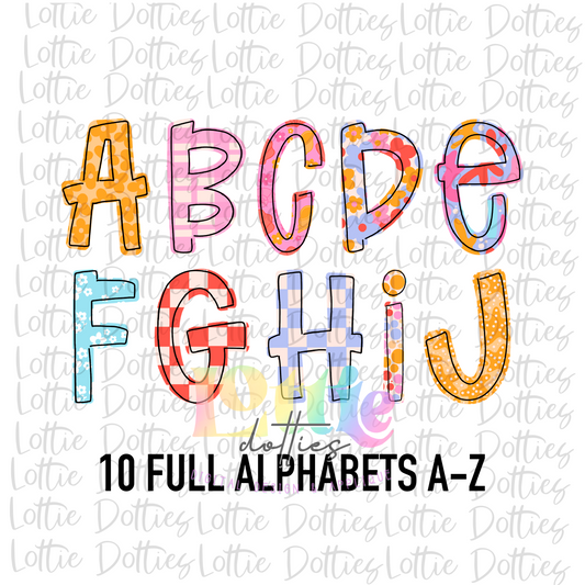 Seaside Summer Alpha - Alpha Pack - Alphabet Clipart - Instant Download  - Alpha Pack