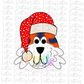 Tiger Santa Hat navy and orange  Png - Sublimation Design- Digital Download