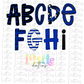 Royal and Black Spirit Alphabet - Alpha Pack - Alphabet Clipart - Instant Download  - Girl Alpha Pack
