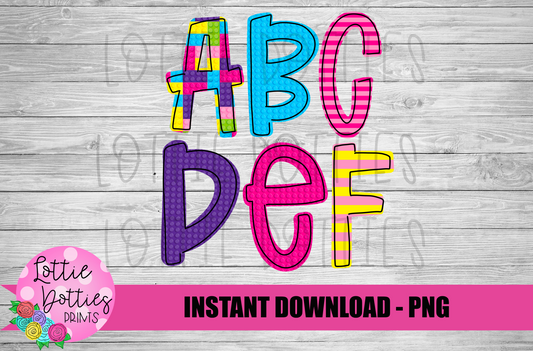 Block Alphabet - Block Alpha Pack - Alphabet Clipart - Instant Download  - Alpha Pack