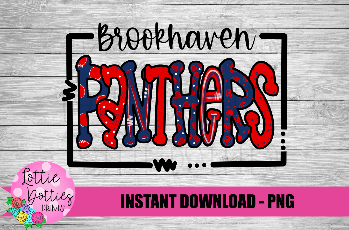 Brookhaven Panthers  PNG - Panthers Sublimation  - Digital Download