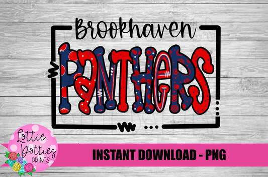 Brookhaven Panthers  PNG - Panthers Sublimation  - Digital Download