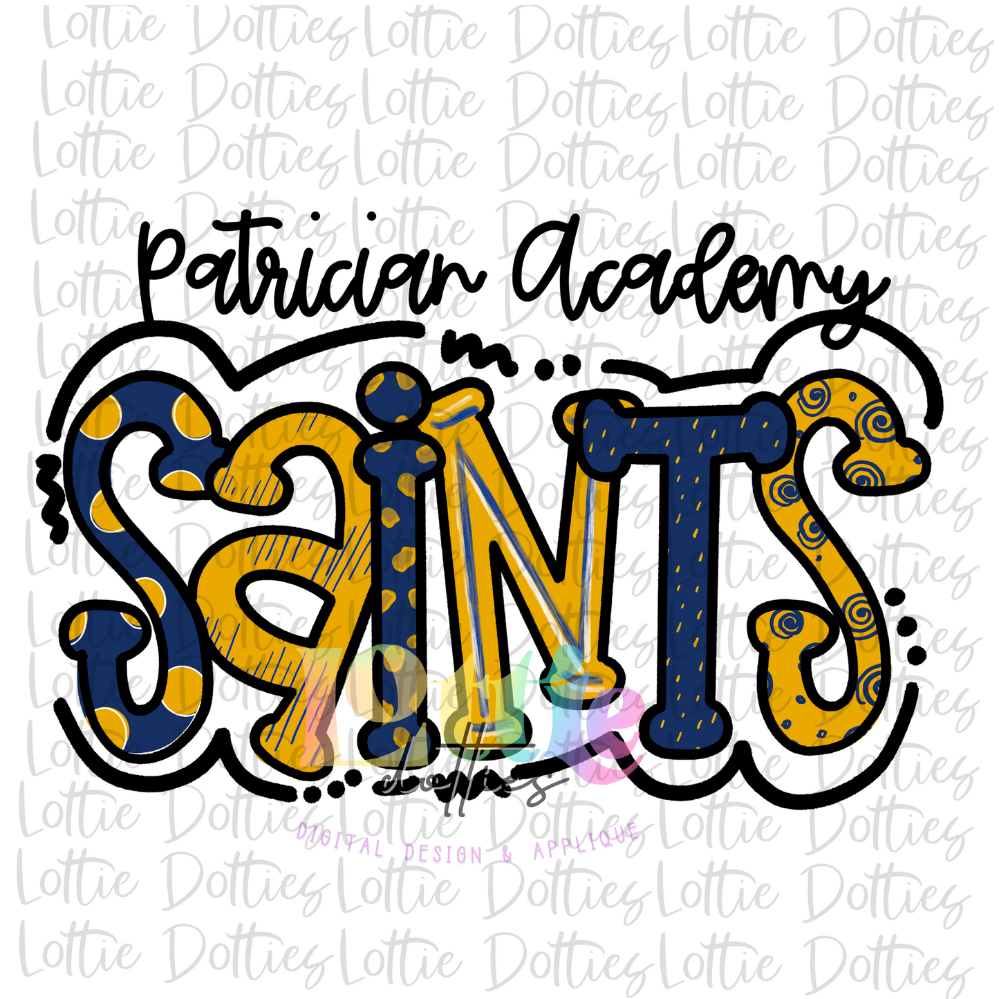 Patrician Academy Saints PNG -  sublimation design - Digital Download