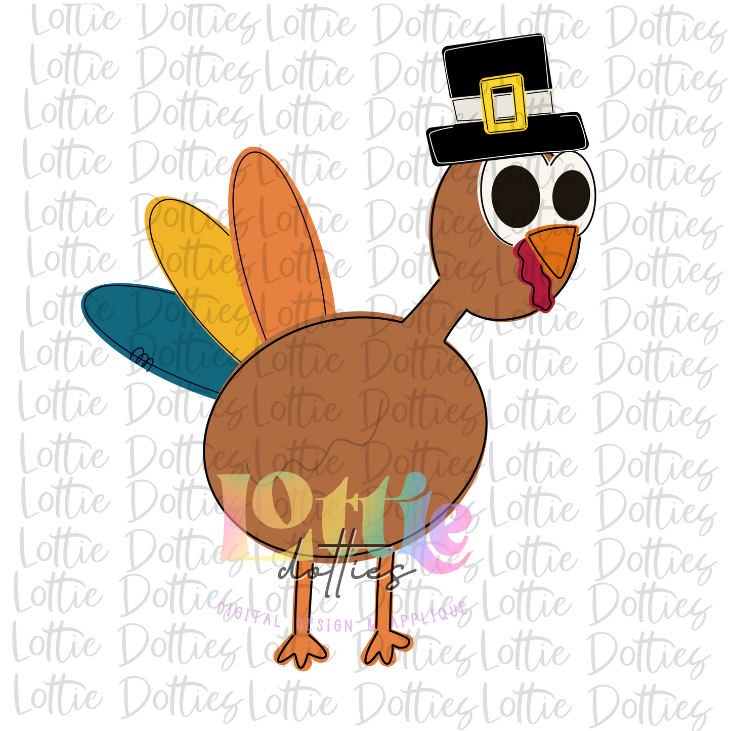 Pilgrim Turkey Png - Thanksgiving Sublimation Design- Digital Download