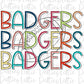 Badgers Football - PNG - Football - Sublimation design - Digital Download