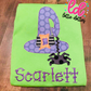 Witch Hat Spider Applique Design - Machine Embroidery - Instant Download