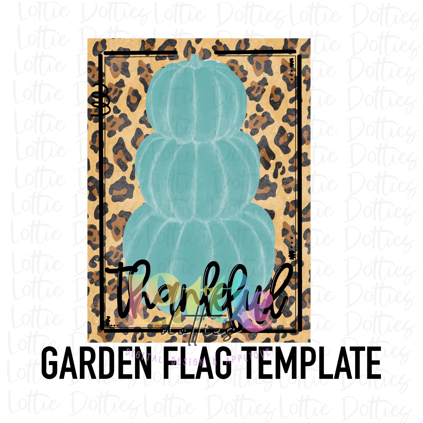 Thankful Garden Flag Png - Thanksgiving Sublimation Design- Digital Download