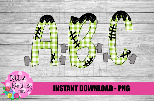 Frankenstein Alphabet - Alpha Pack - Alphabet Clipart - Instant Download  - Boy Alpha Pack