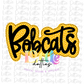 Bobcats PNG - Bobcats  sublimation design - Digital Download -Black and Gold