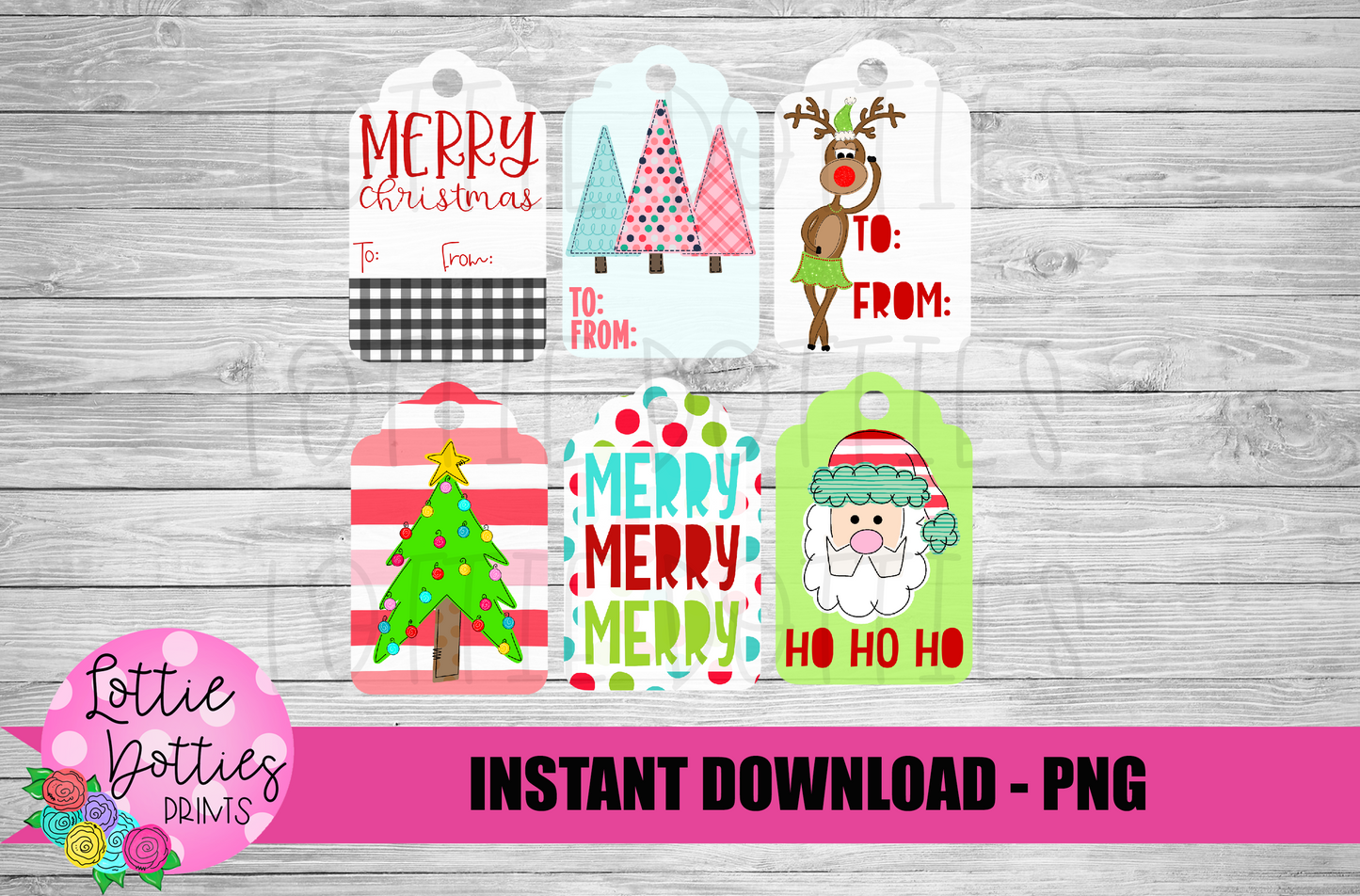 Christmas Tags Bundle - Gift Tags Png - Christmas Tag Bundle