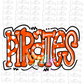 Pirates PNG - Pirates -  sublimation design - Digital Download - Orange and White