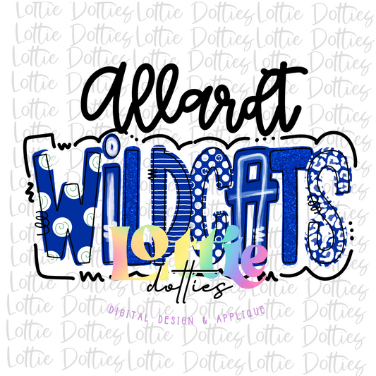 Wildcats  PNG - Wildcats -  sublimation  - Digital Download - Royal Blue and White