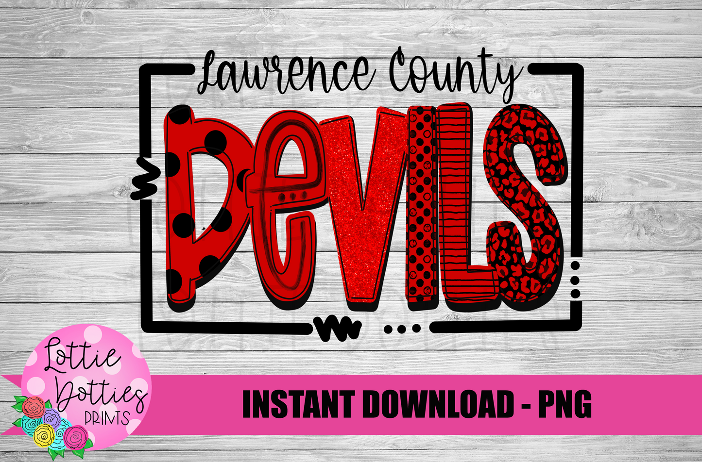 Lawrence County Devils Png - Devils Sublimation Design - Digital Download