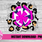 Pink and navy Pom PNG - Cheerleader -  Pom Pom  -  sublimation design - Digital Download