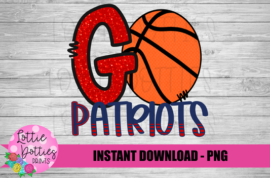 Go Patriots PNG - Patriots Sublimation design - Digital Download