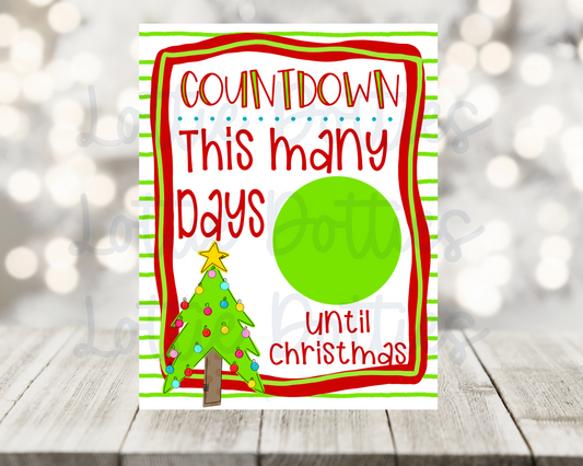 Countdown To Christmas Png - Christmas Sublimation- Digital Download