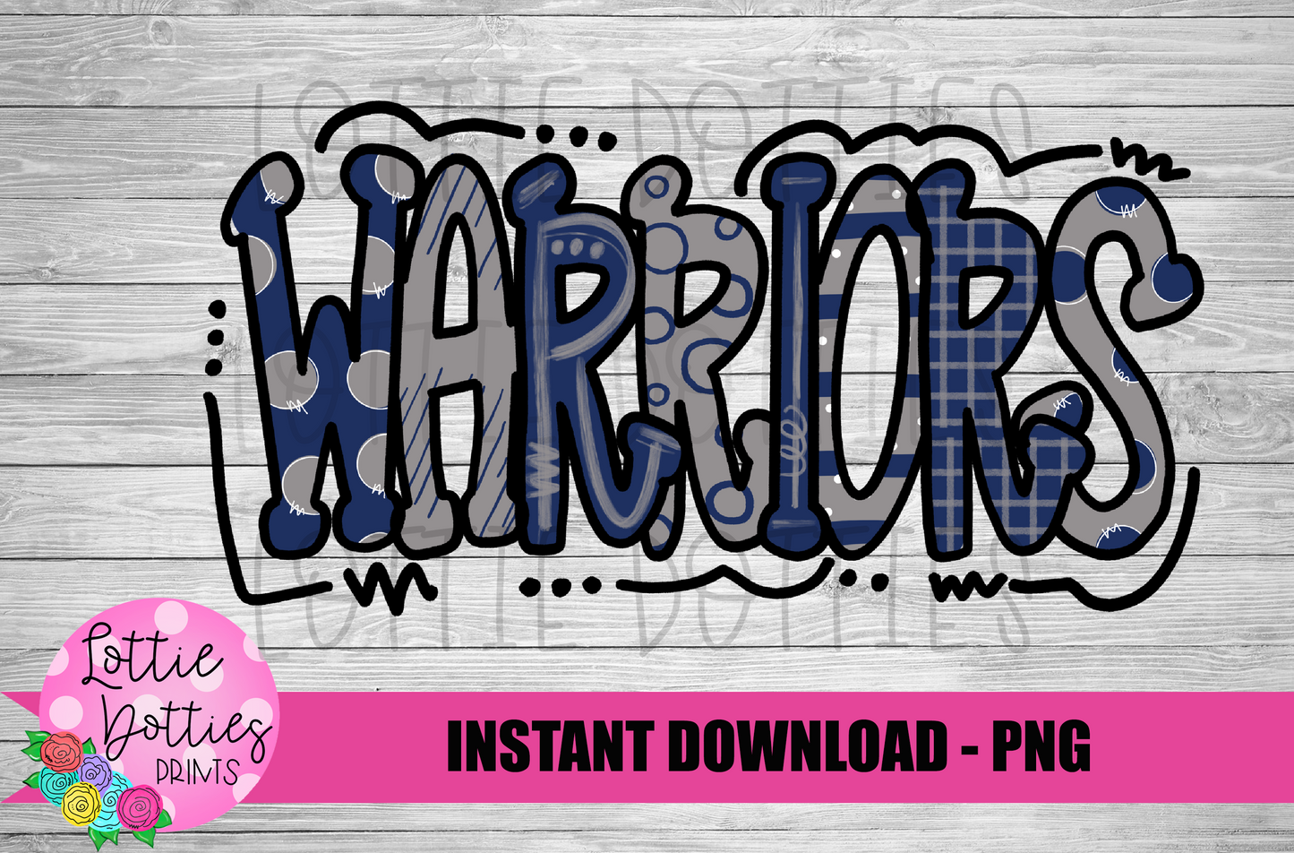 Warriors Png - Mascot  Sublimation Design - Digital Download