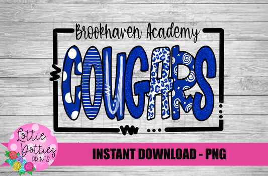 Brookhaven Cougars Png - Sublimation Design - Cougars  Sublimation- Digital Download