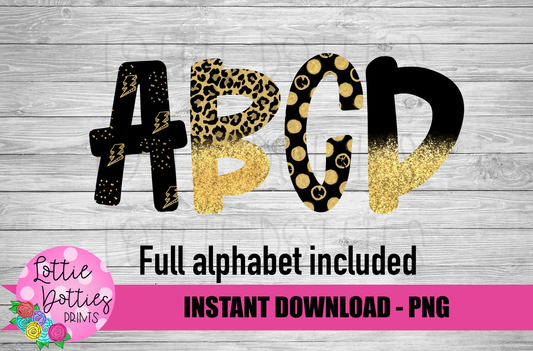 New Years Alphabet - Alpha Pack - Alphabet Clipart - Instant Download  - Alpha Pack