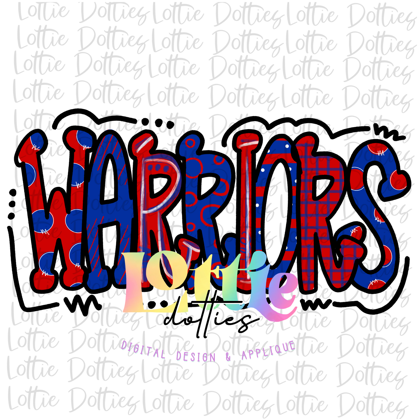 Warriors Png - Mascot  Sublimation Design - Digital Download