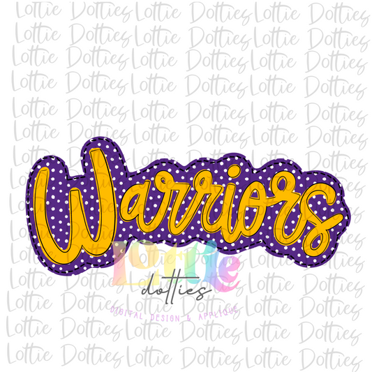 Warriors Purple and Gold - PNG - sublimation design - Digital Download