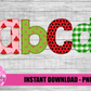 Watermelon Faux Applique Alphabet - Alpha Pack - Alphabet Clipart - Instant Download - Rainbow