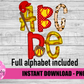 Softball Alphabet - Alpha Pack - Alphabet Clipart - Instant Download  - Alpha Pack