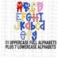 Hedgehog Alphabet - Alpha Pack - Alphabet Clipart - Instant Download  - Alpha Pack