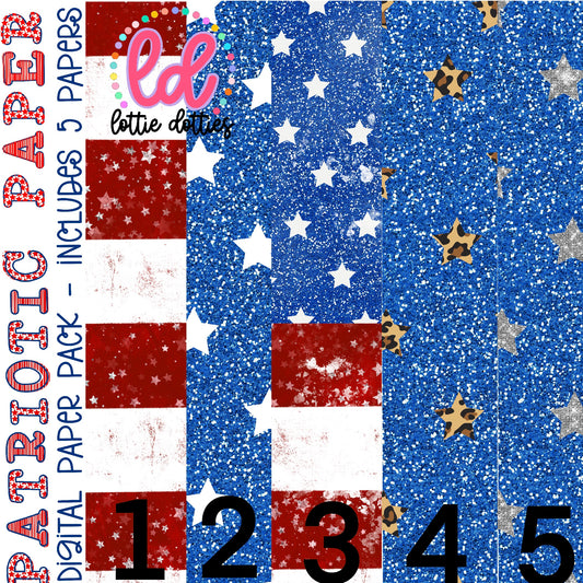 Patriotic Digital Paper - Digital paper - Instant Download - Digital Download - Mother's Day Design