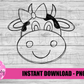 Cow Sketch Png - Cow Sketch Design - Cow Design